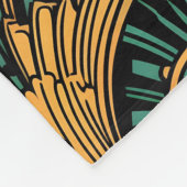 Blauwgroen en goudkunst Deco Fleece Deken (Hoek)