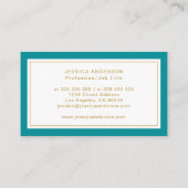 Blauwgroen en goudlegant visitekaartje (Achterkant)