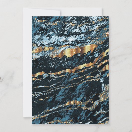 Blauwgroen en goudmarmer kaart (Achterkant)