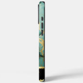 Blauwgroen en goudmarmer met ingewikkelde patronen Case-Mate iPhone case (Achterkant / Links)