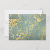 Blauwgroen en goudmarmer RSVP Gelieve te beantwoor (Achterkant)