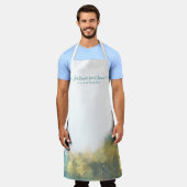 Blauwgroen en goudmatige kunst Vloeibare Waterverf Schort (Gedragen)