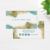 Blauwgroen en goudmatige, vloeibaar-inktfort Kaart (Bureau)