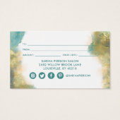 Blauwgroen en goudmatige, vloeibaar-inktfort Kaart (Achterkant)