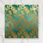  Blauwgroen en goudmeel Bedankjes Labels (Achterkant)