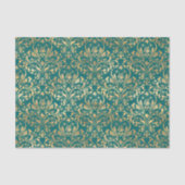  Blauwgroen en goudolie Tissuepapier (Voorkant)