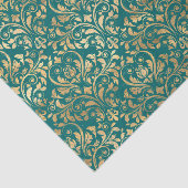 Blauwgroen en goudolie Tissuepapier (Detail)