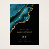 Blauwgroen en goudsieraden visitekaartje (Achterkant)