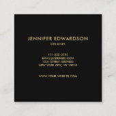 Blauwgroen en goudsteen geode professional vierkante visitekaartje (Achterkant)