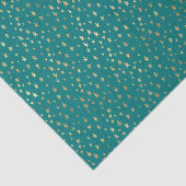 Blauwgroen en goudsterren tissuepapier (Detail)