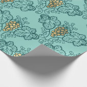 Blauwgroen en goudwijn Cadeaupapier (Hoek)