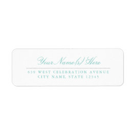 Blauwgroen en grijs adreslabel voor retourzending etiket