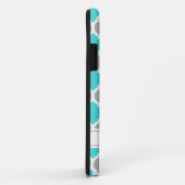 Blauwgroen en grijs Marokkaans Trellis Pattern Case-Mate iPhone Case (Achterkant/rechts)