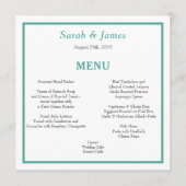 Blauwgroen en grijs minimalistisch menu voor het o (Voorkant)