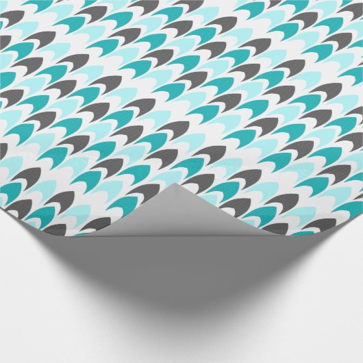 Blauwgroen en grijs omlooppapier voor arropunten cadeaupapier (Hoek)