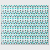 Blauwgroen en grijs omlooppapier voor arropunten cadeaupapier (Vlak)