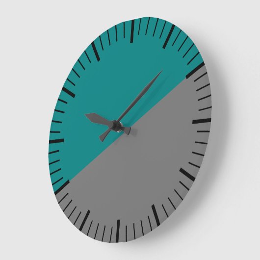 Blauwgroen en Grijze Klok Zonder Nummers (Hoek)