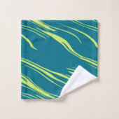 Blauwgroen en Groen abstract Bad Handdoek (Wasdoekje)