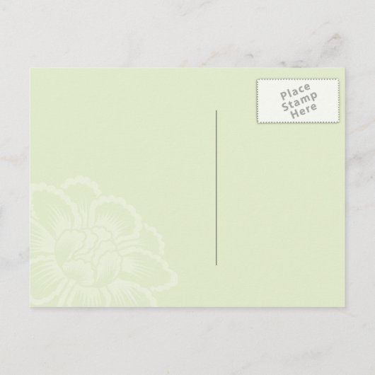 blauwgroen en groen Sla de datum op Aankondigingskaart (Achterkant)