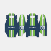 Blauwgroen en groen team voor het Amerikaanse Foot Bedankdoosjes (Uitgevouwen)