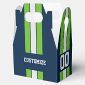 Blauwgroen en groen team voor het Amerikaanse Foot Bedankdoosjes (Geopend)