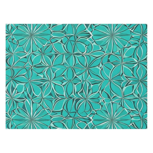 Blauwgroen en groene bladeren tafelkleed (Voorkant (Horizontaal))