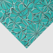 Blauwgroen en groene bladeren tissuepapier (Detail)