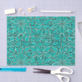 Blauwgroen en groene bladeren tissuepapier (Craft)