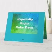 Blauwgroen en groene luid kaart (Achterkant)