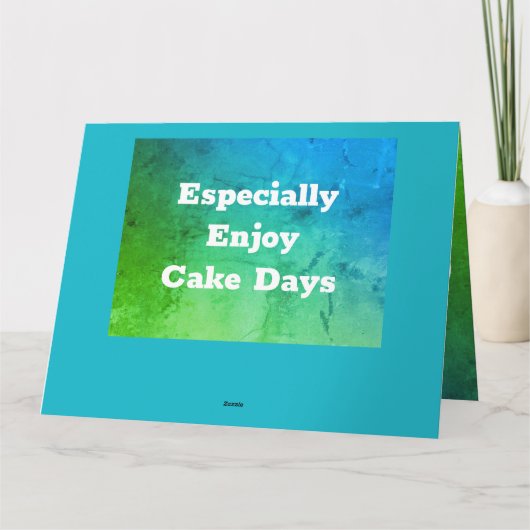 Blauwgroen en groene luid kaart (Achterkant)