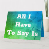 Blauwgroen en groene luid kaart (Voorkant)