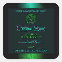 Blauwgroen en groene marmer Floral Modern Product 