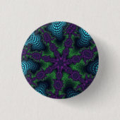 Blauwgroen en groene Starburst Ronde Button 3,2 Cm (Voorkant)