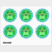 Blauwgroen en groene sterren Aangepaste Stickers v (Vel)