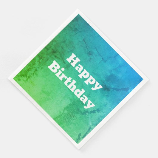 Blauwgroen en groene verjaardagsfeestservetten servet (Hoek)