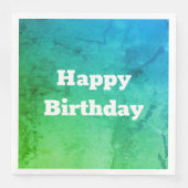 Blauwgroen en groene verjaardagsfeestservetten servet (Voorkant)