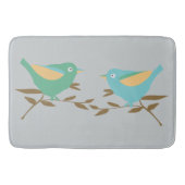 Blauwgroen en groene vogels badmat (Voorkant)