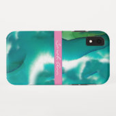 Blauwgroen en groene Waterverf schilderen Case-Mate iPhone Case (Achterkant (horizontaal))