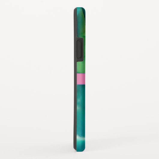 Blauwgroen en groene Waterverf schilderen Case-Mate iPhone Case (Achterkant/rechts)