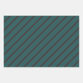 Blauwgroen en houtskool met vijf strippen inpakpapier vel (Voorkant 2)