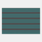 Blauwgroen en houtskool met vijf strippen inpakpapier vel (Voorkant)