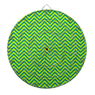 Blauwgroen en kalkgroen Chevron Pattern Dartbord