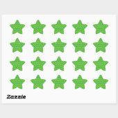 Blauwgroen en kalkgroen Chevron Pattern Ster Sticker (Vel)