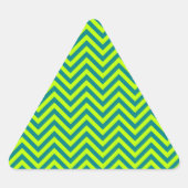 Blauwgroen en kalkgroen Chevron Pattern Sticker (Voorkant)