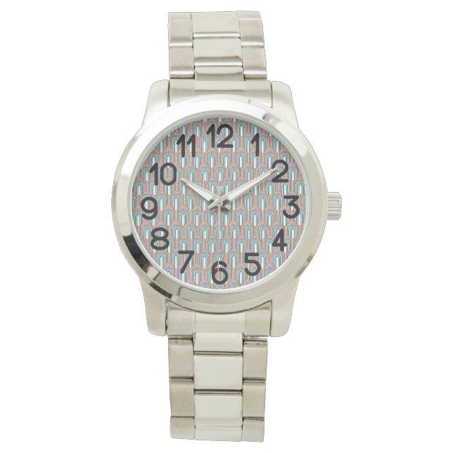 Blauwgroen en Koper Horloge (Voorkant)