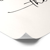 Blauwgroen en koperen bruid & bruidegom Signature  Poster (Hoek)