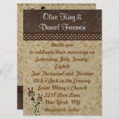 Blauwgroen en koperen Giraffes Weddenschap Kaart (Voorkant / Achterkant)