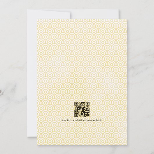 Blauwgroen en koraal kustbestemming bruiloft QR-co Kaart (Achterkant)