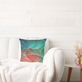 Blauwgroen en koraal Nieuw Nieuw Sierkussen