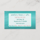 Blauwgroen en koraal Visitekaartje (Voorkant)